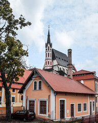 Fototapeta premium Street photography in Cesky Krumlov in the Czech Republic