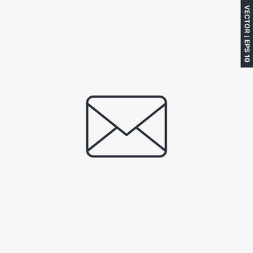 Mail, envelope, linear style sign for mobile concept and web design