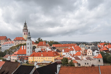 Obraz premium Street photography in Cesky Krumlov in the Czech Republic
