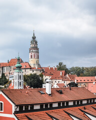 Fototapeta premium Street photography in Cesky Krumlov in the Czech Republic