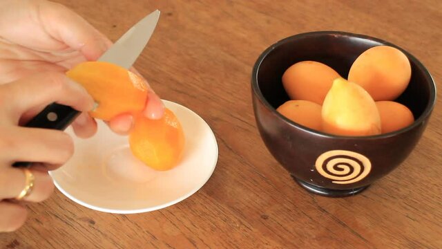 Easy eating sweet marian plum thai fruit.