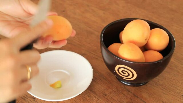 Peel sweet marian plum thai fruit