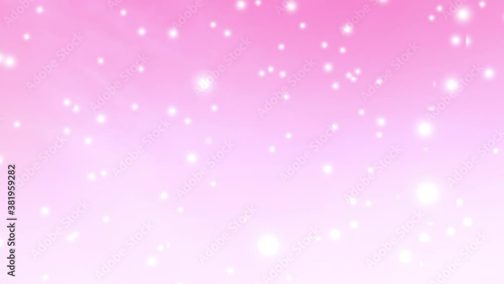 Poster intro animation with snow particle falling against pink abstract pattern background for opening , lo