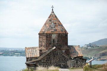 Fototapeta na wymiar church in sevan in Armenia