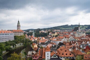 Fototapeta premium Street photography in Cesky Krumlov in the Czech Republic