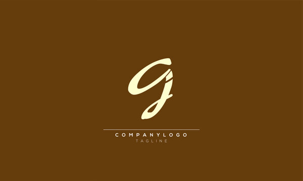 CGJ Abstract initial monogram letter alphabet logo design