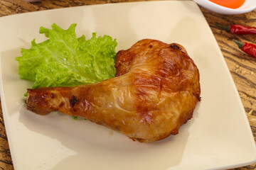 Roasted chicken leg