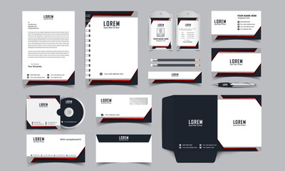 corporate identity template with digital elements. Vector company style for brand book and guideline.