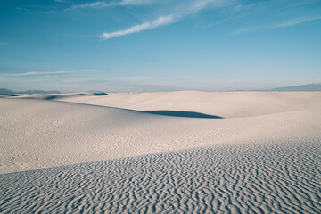 Sandy desert terrain in White Sands National Park