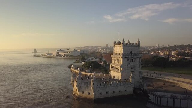 Lisbon - B&eacute;l&eacute;m Tower - Aerial