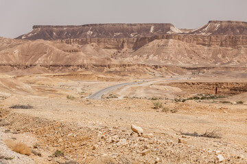 Road through the Negev desert