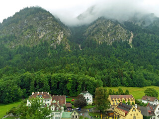 Fototapeta na wymiar village in the mountains of Munich, Germany