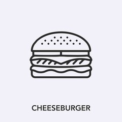 cheeseburger icon vector sign symbol