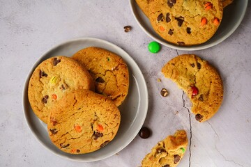 Chocolate chip and candy cookies / Christmas holiday baking