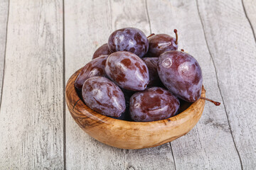 Sweet and rasty ripe plum
