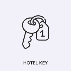hotel key icon vector sign symbol