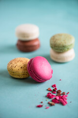 macaroons on a table