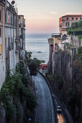Via Luigi de Maio Street in Sorrento on the Sorrentine Coast in the Evening