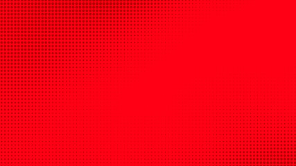 Dots halftone red color pattern gradient texture with technology digital background. Dots pop art comics with summer background.
