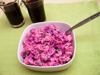 Rosolli - Finnish Christmas beetroot salad