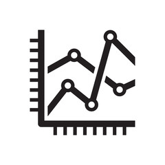 analysis graph chart icon - business report icon - statistics symbol
