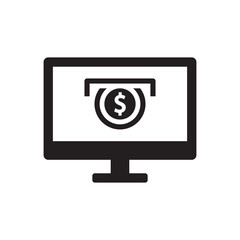 online money payment icon internet Banking computer sign symbol vector
