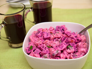 Rosolli - Finnish Christmas beetroot salad