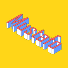 Fototapeta premium Isometric name Mustafo