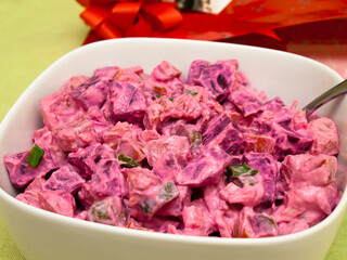 Rosolli - Finnish Christmas beetroot salad
