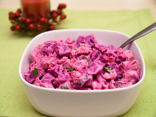 Rosolli - Finnish Christmas beetroot salad