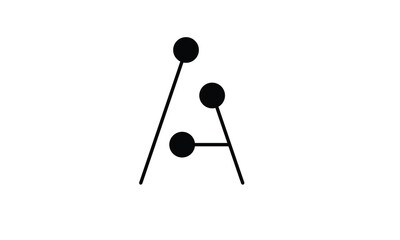 Initial Letter A vector line logo design. Creative minimalism logotype icon symbol.