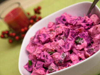 Rosolli - Finnish Christmas beetroot salad