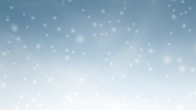 intro animation with  snow  falling for opening , logo, transition and title.