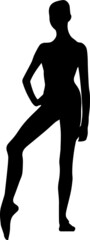 Woman silhouette black vector.
