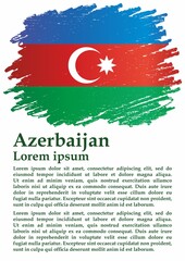 Flag of Azerbaijan, Republic of Azerbaijan. template for award design, an official document with the flag of Azerbaijan. Bright, colorful vector illustration
