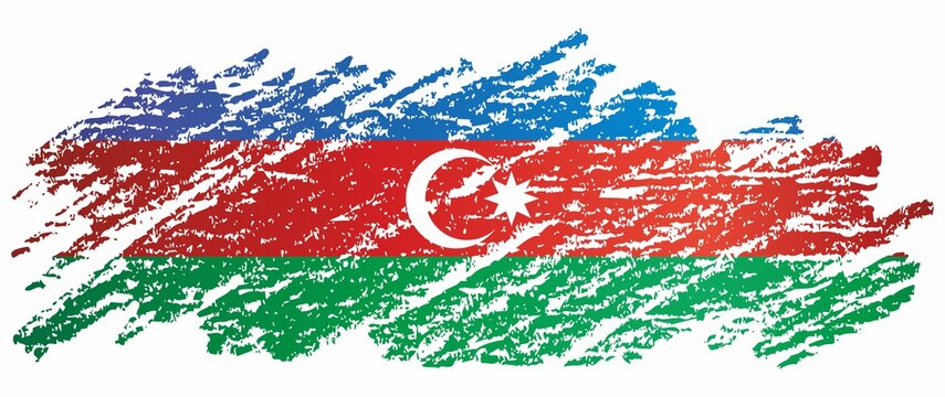 Flag of Azerbaijan, Republic of Azerbaijan. Bright, colorful vector illustration
