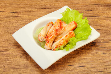 Natural luxury crab meat fillet