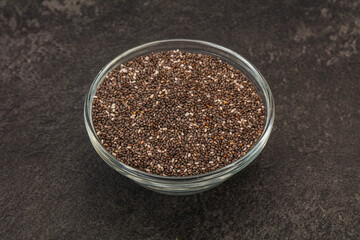 Seasoning chia seeds in the bowl