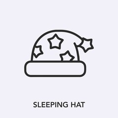 sleeping hat icon vector sign symbol
