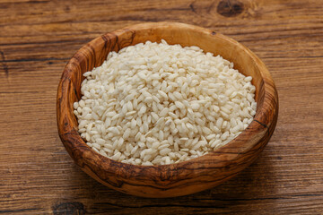 Raw arborio rice for Risotto
