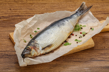 Salted Herring fish with pepper