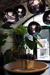 Plants in tom dixon lighting store
