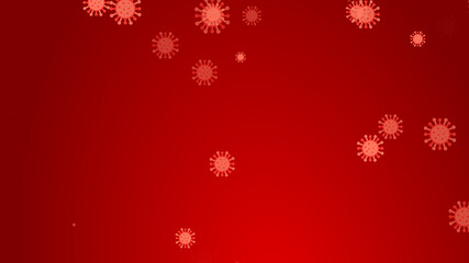 Coronavirus red pattern banner background. Abstract healthcare Illustrations concept COVID-19.