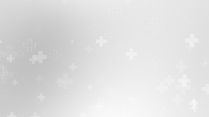 Abstract medical white gray cross pattern background.