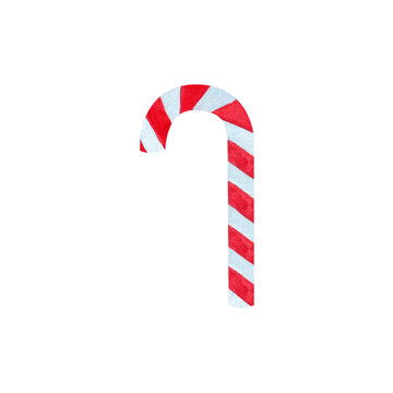 Striped traditional red and blue Christmas Candy Cane Jesus Staff