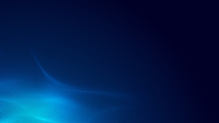 Dot blue wave light screen gradient texture background. Abstract  technology big data digital background. 3d rendering.