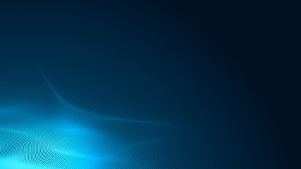 Dot blue wave light screen gradient texture background. Abstract  technology big data digital background. 3d rendering.