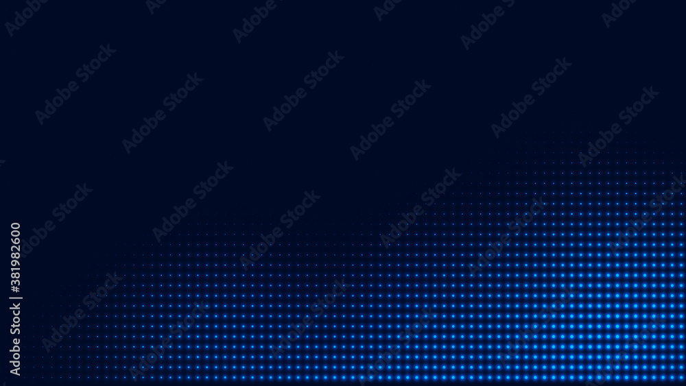 Poster dot blue pattern screen led light gradient texture background. abstract technology big data digital 