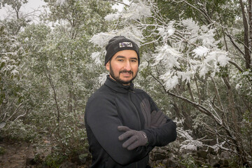 de paseo en el monte nevado