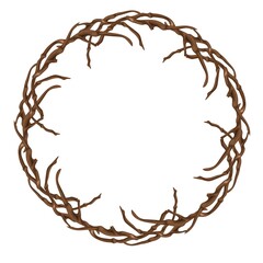 round wreath of branches